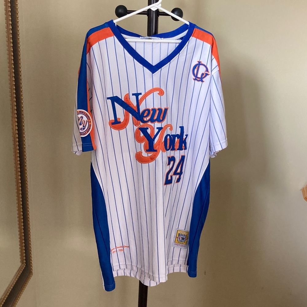 Men’s HEADGEAR NY Lincoln Giants#24 Negro Classic Jersey New Size 3XL